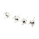 Sterling Silver Round Earring Stud Post Components for Jewelry Making