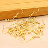 100/200pcs Stainless Steel Ear Hook Findings Clasps Hooks DIY Earring Supplies
