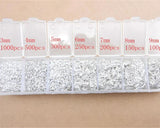 2400pcs Copper Plated Open Loop Jewelry Accessories 3-9mm