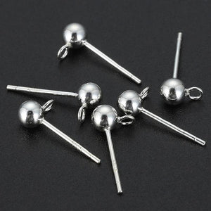 925 Sterling Silver Ear Studs Earring DIY Components