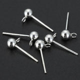 925 Sterling Silver Ear Studs Earring DIY Components