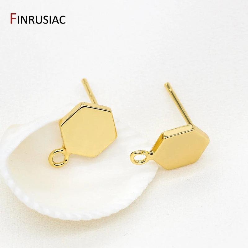 14K Plated Stud Earring Hooks Findings Components DIY Jewellery Craft