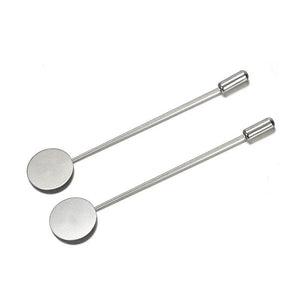 10Pcs Plated Stainless Steel Flat Head Needles Brooch Set