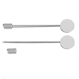 10Pcs Plated Stainless Steel Flat Head Needles Brooch Set