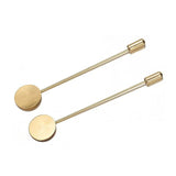 10Pcs Plated Stainless Steel Flat Head Needles Brooch Set