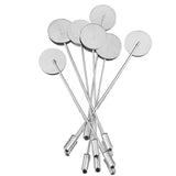 10Pcs Plated Stainless Steel Flat Head Needles Brooch Set