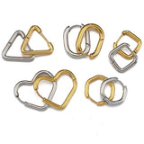10pcs Stainless Steel Thick Wire Hoop Earrings for Women Men