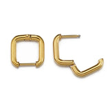 10pcs Stainless Steel Thick Wire Hoop Earrings for Women Men