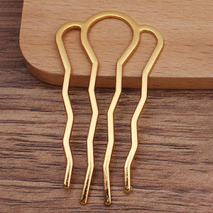 5pcs DIY Alloy Hair Comb Hairpin Hair Sticks Pins Base Bridal Headwear