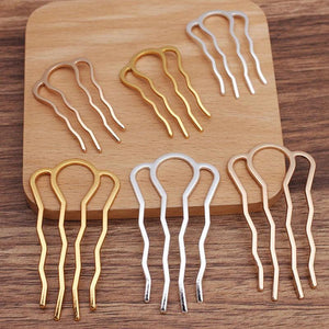 5pcs DIY Alloy Hair Comb Hairpin Hair Sticks Pins Base Bridal Headwear