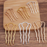 5pcs DIY Alloy Hair Comb Hairpin Hair Sticks Pins Base Bridal Headwear