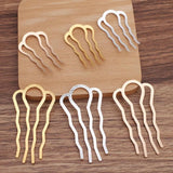 5pcs DIY Alloy Hair Comb Hairpin Hair Sticks Pins Base Bridal Headwear