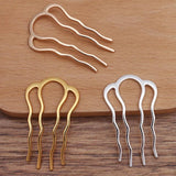 5pcs DIY Alloy Hair Comb Hairpin Hair Sticks Pins Base Bridal Headwear