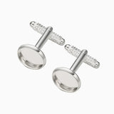 10pcs 12-20mm Cufflinks Blank Bezel for DIY Men's Shirt Jewelry Making