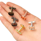 10pcs 12-20mm Cufflinks Blank Bezel for DIY Men's Shirt Jewelry Making