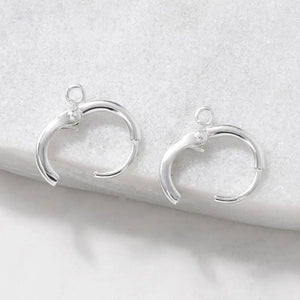 40Pcs DIY Brass Round Earrings Charms Pendant Supplies