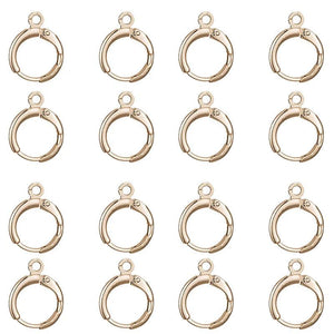 40Pcs DIY Brass Round Earrings Charms Pendant Supplies