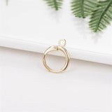 40Pcs DIY Brass Round Earrings Charms Pendant Supplies