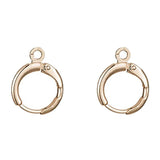 40Pcs DIY Brass Round Earrings Charms Pendant Supplies
