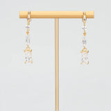 MB60 18k Plated Jewelry Accessories with Zircons Glass Charms 6pcs/lot