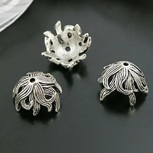 20PCS 15MM Zinc Alloy Bead Caps for DIY Jewelry Accessories