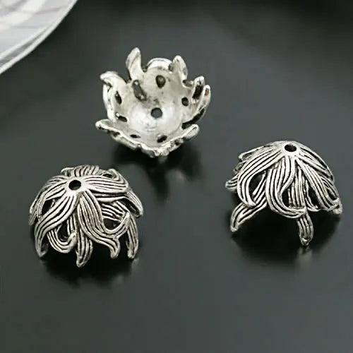 20PCS 15MM Zinc Alloy Bead Caps for DIY Jewelry Accessories