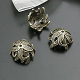 20PCS 15MM Zinc Alloy Bead Caps for DIY Jewelry Accessories