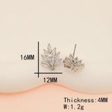 6Pcs Copper Stud/CZ Stone/Rhinestone/Leaf Shapes/Multi Designs