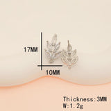 6Pcs Copper Stud/CZ Stone/Rhinestone/Leaf Shapes/Multi Designs