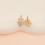 6Pcs Copper Stud/CZ Stone/Rhinestone/Leaf Shapes/Multi Designs