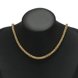 1m Stainless Steel Braided Wheat Chains for Women Punk Necklace