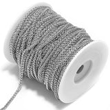 1m Stainless Steel Braided Wheat Chains for Women Punk Necklace