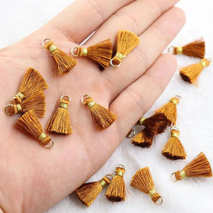 Cotton Silk Tassel Brush Charm for DIY Earring Pendant