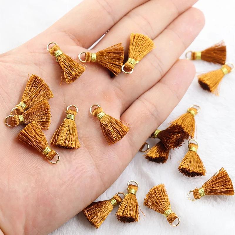 Cotton Silk Tassel Brush Charm for DIY Earring Pendant