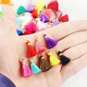 Cotton Silk Tassel Brush Charm for DIY Earring Pendant