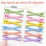10/20pcs 4.5cm Metal Hairpins X Shape DIY Hair Clip Jewelry Making Accessories