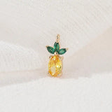 4PCS 14K Plated Brass Cherry Fruit Shape Charms Pendants High DIY Jewelry