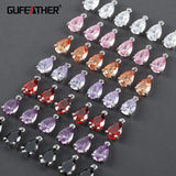 Rhodium Plated Copper Zircon DIY Pendants 10pcs/lot