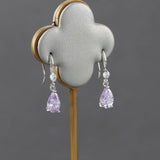 Rhodium Plated Copper Zircon DIY Pendants 10pcs/lot