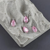 Rhodium Plated Copper Zircon DIY Pendants 10pcs/lot