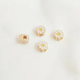 6Pcs 14K Copper Daisy Pendant DIY Beads Jewelry Materials