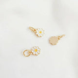 6Pcs 14K Copper Daisy Pendant DIY Beads Jewelry Materials