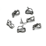 20pcs Stainless Steel Ear Clips Earrings Clasps Silver Clip on Earrings DIY