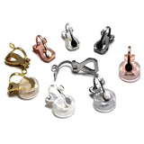 20pcs Stainless Steel Ear Clips Earrings Clasps Silver Clip on Earrings DIY