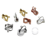 20pcs Stainless Steel Ear Clips Earrings Clasps Silver Clip on Earrings DIY