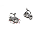 20pcs Stainless Steel Ear Clips Earrings Clasps Silver Clip on Earrings DIY