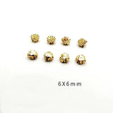 20 PCS 6mm Metal Alloy Stamens Flowers DIY Earrings Hair Accessories