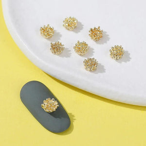 20 PCS 6mm Metal Alloy Stamens Flowers DIY Earrings Hair Accessories