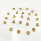 20 PCS 6mm Metal Alloy Stamens Flowers DIY Earrings Hair Accessories