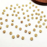 20 PCS 6mm Metal Alloy Stamens Flowers DIY Earrings Hair Accessories